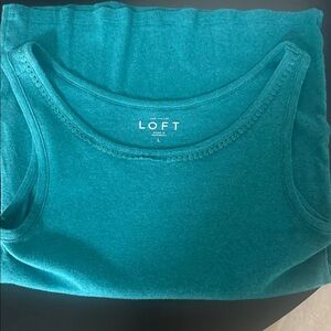LOFT Deep Teal Sleeveless Tank Top